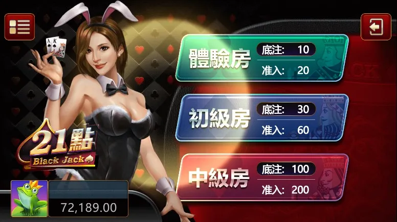 21點策略21點分級牌桌