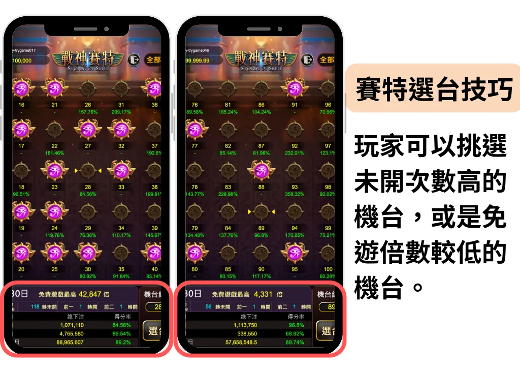 戰神賽特選台技巧